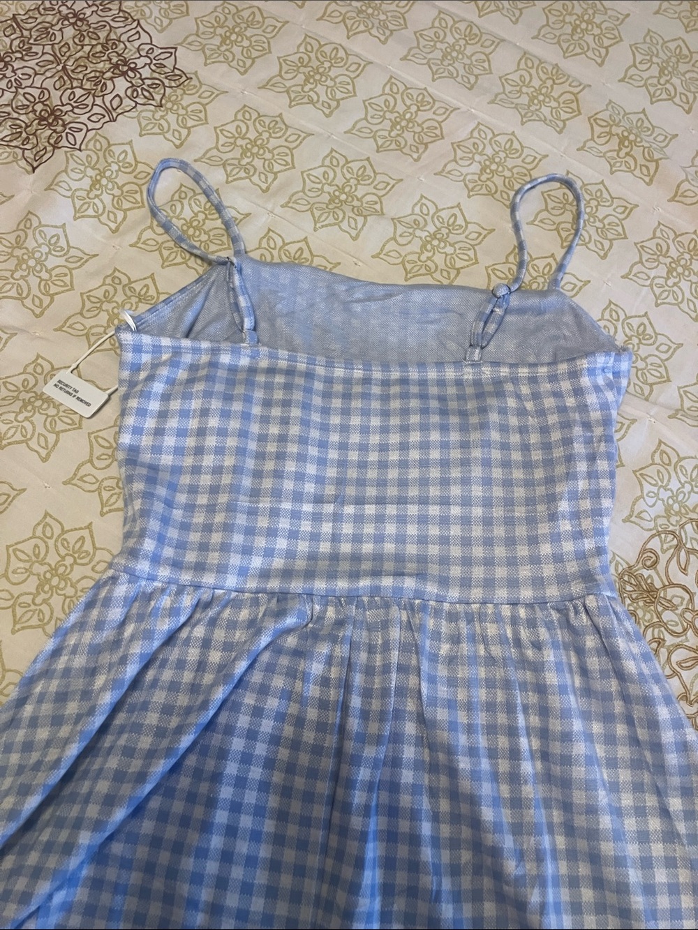 Cider Blue White Gingham Dorothy Retro Dress NWT - Picture 4 of 4